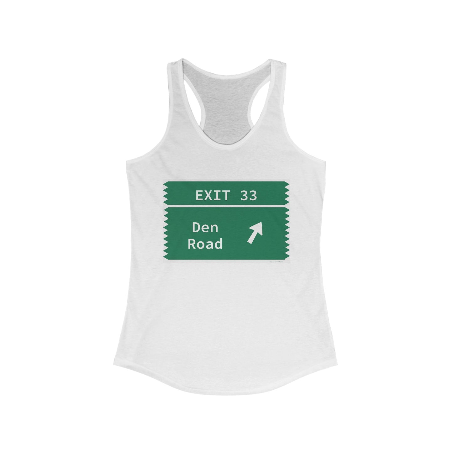 Vintage Merritt Parkway Exit 33 Sign Women's Ideal Racerback Tank Top