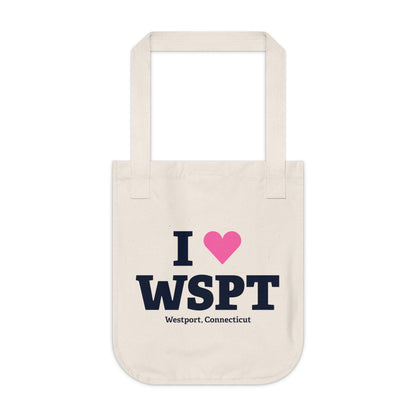 I Heart WSPT Organic Canvas Tote Bag