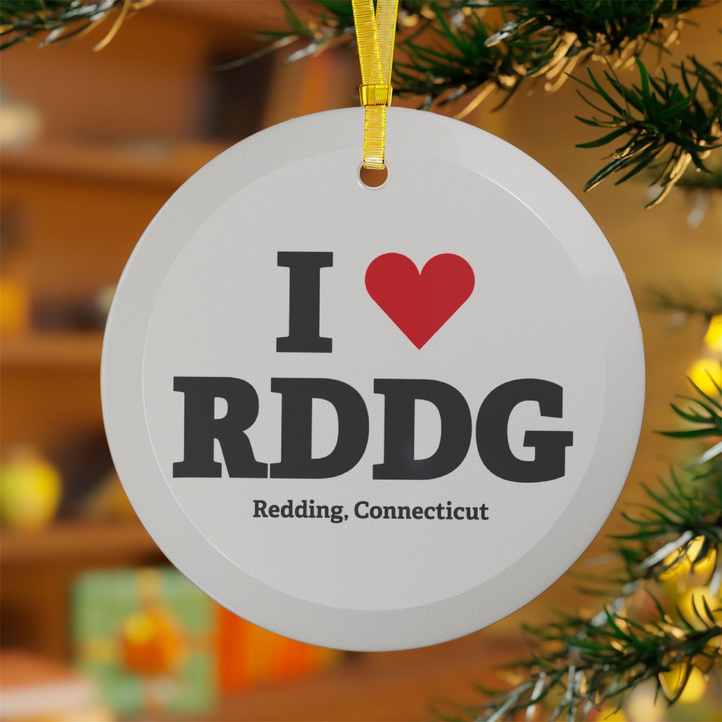 I Heart RDDG Glass Ornaments