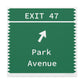 Vintage Merritt Parkway Exit 47 Sign Matte Canvas, Stretched, 1.25"