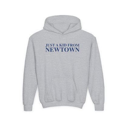 Just a kid from Newtown Youth Heavy Blend Hooded Sweatshirt