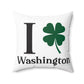 I Clover Washington Spun Polyester Square Pillow