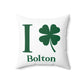 I Clover Bolton Spun Polyester Square Pillow
