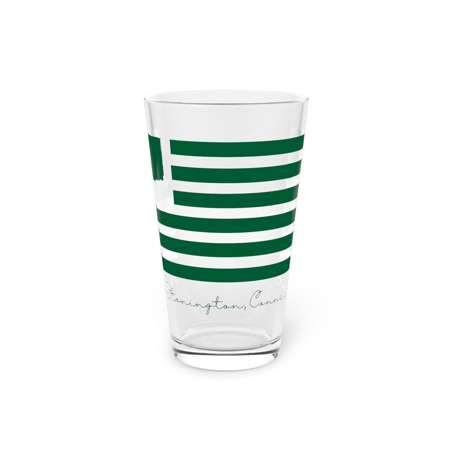 North Stonington Connecticut St. Patrick’s Day Flag Pint Glass, 16oz