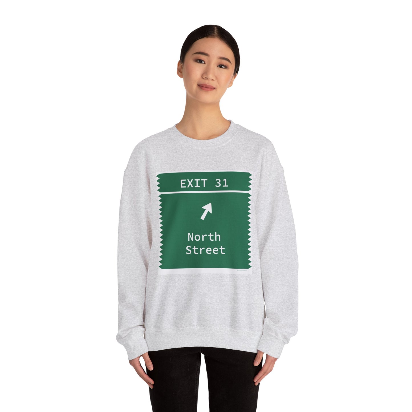 Vintage Merritt Parkway Exit 31 Sign Unisex Heavy Blend™ Crewneck Sweatshirt