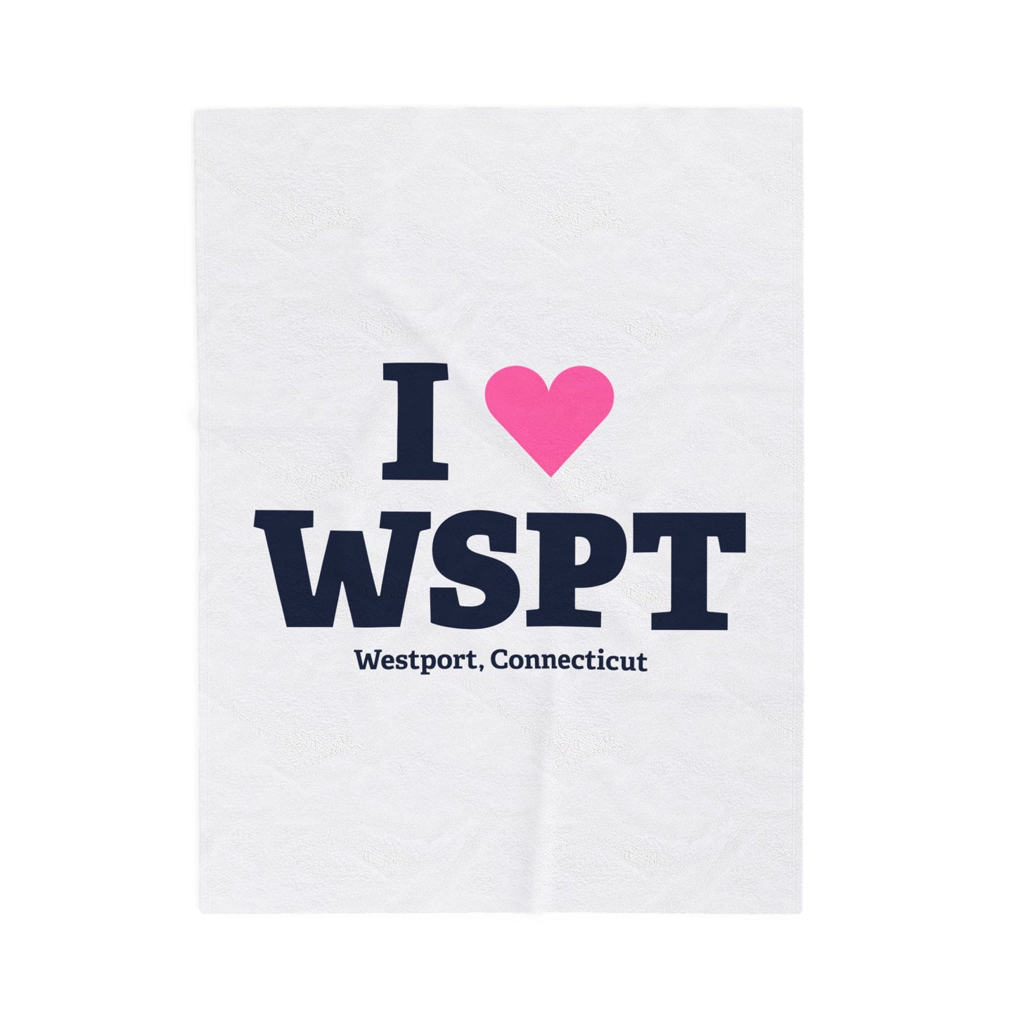 I Heart WSPT Velveteen Plush Blanket