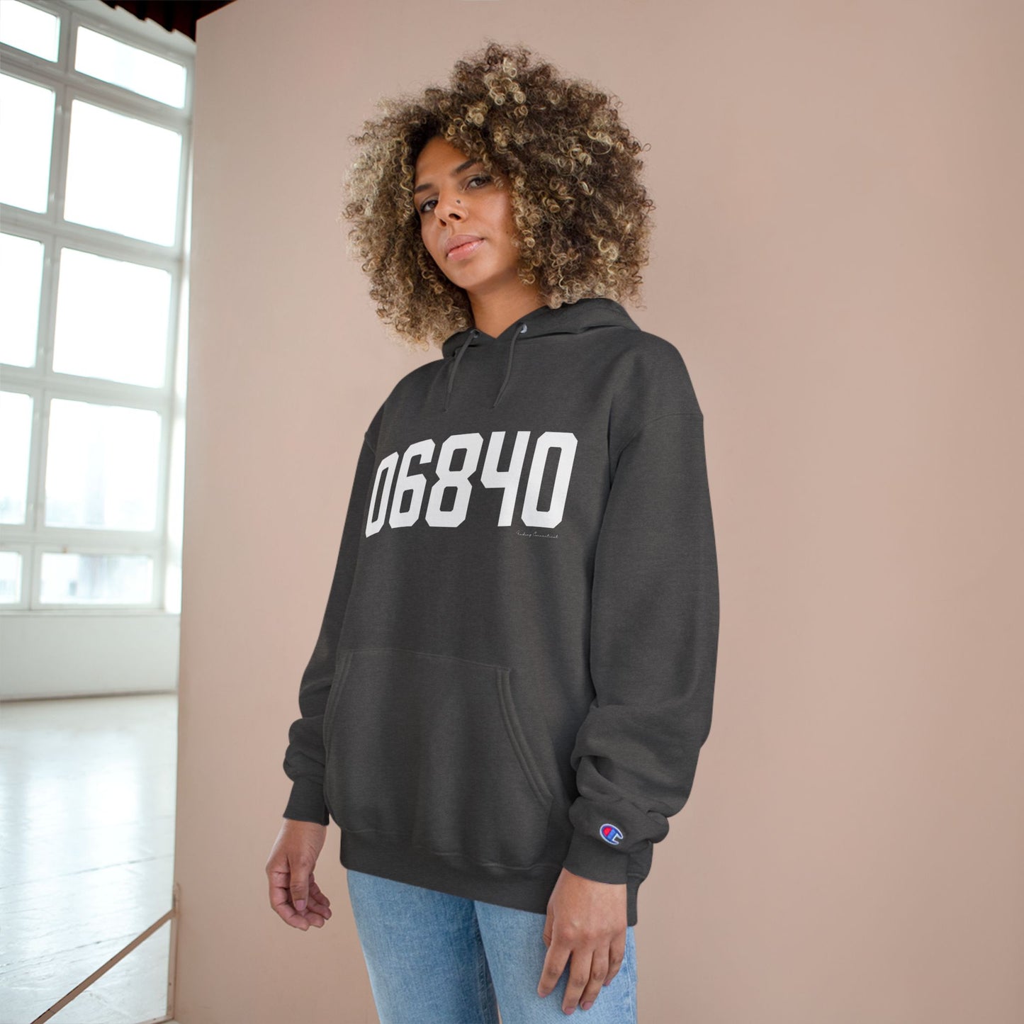 06840 New Canaan CT Zip Code Champion Hoodie Sweatshirt