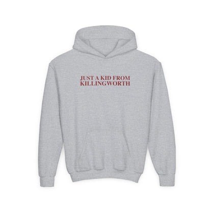 Just a kid from Killingworth Youth Heavy Blend Hooded Sweatshirt