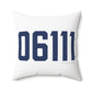 06111 Newington Connecticut Zip Code Polyester Square Pillow