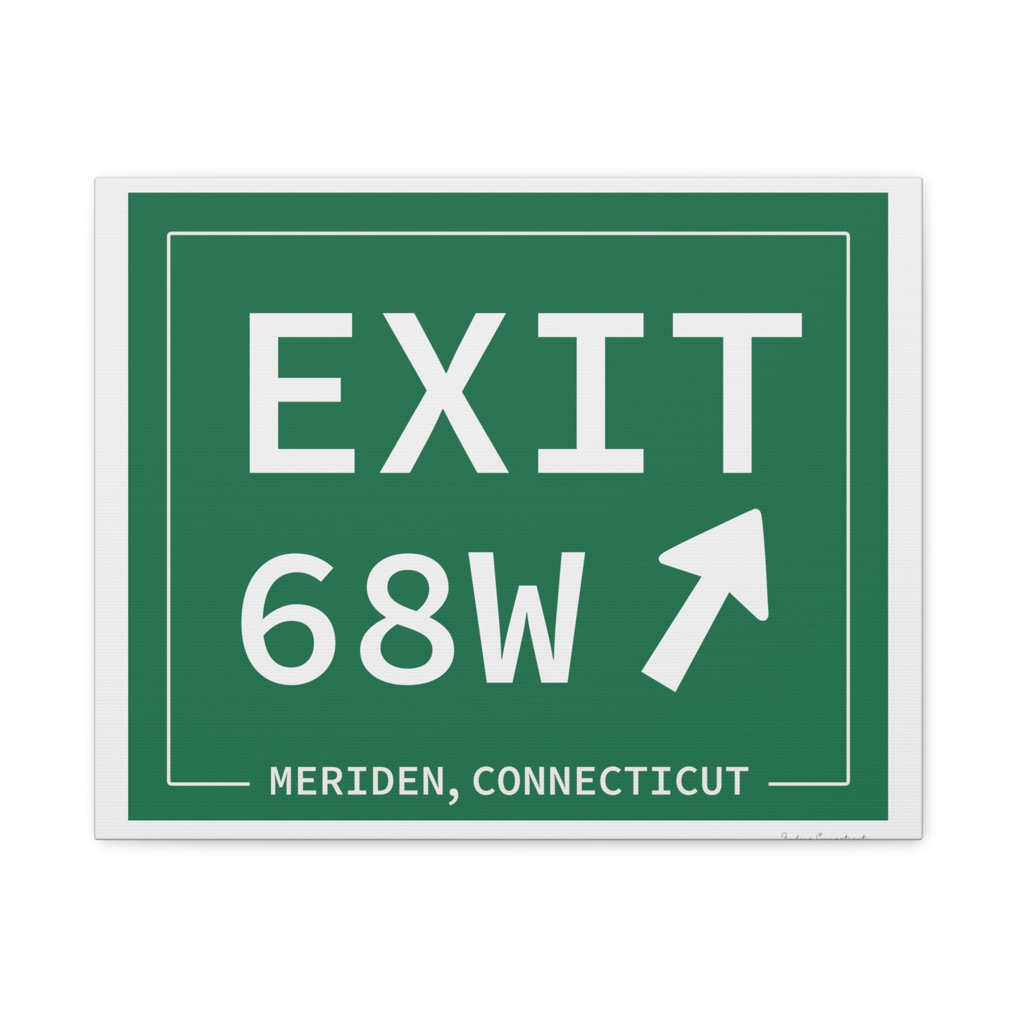 Vintage Exit 68W WCP Sign Matte Canvas, Stretched, 1.25"