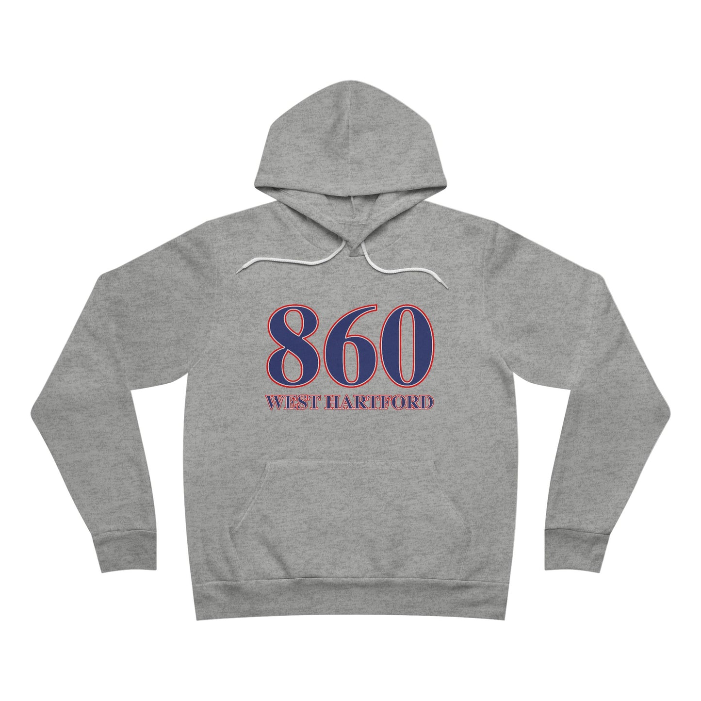 860 West Hartford Red White & Blue Unisex Sponge Fleece Pullover Hoodie