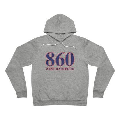 860 West Hartford Red White & Blue Unisex Sponge Fleece Pullover Hoodie