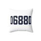 06880 Westport Connecticut Zip Code Spun Polyester Square Pillow