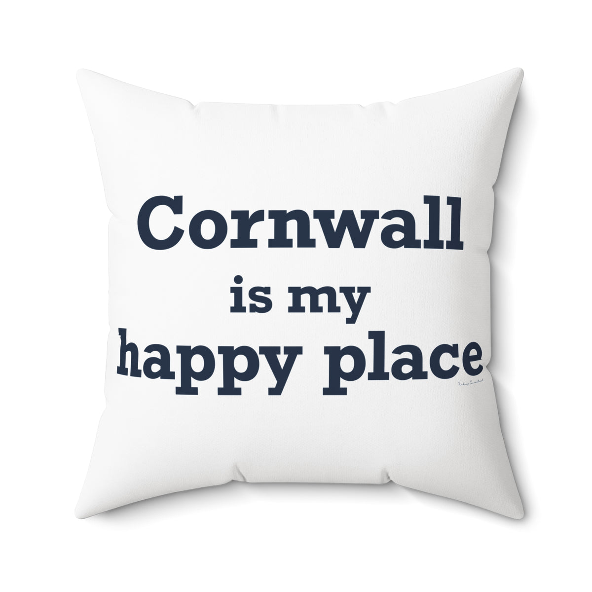 Cornwall is My Happy Place Polyester Square Pillow