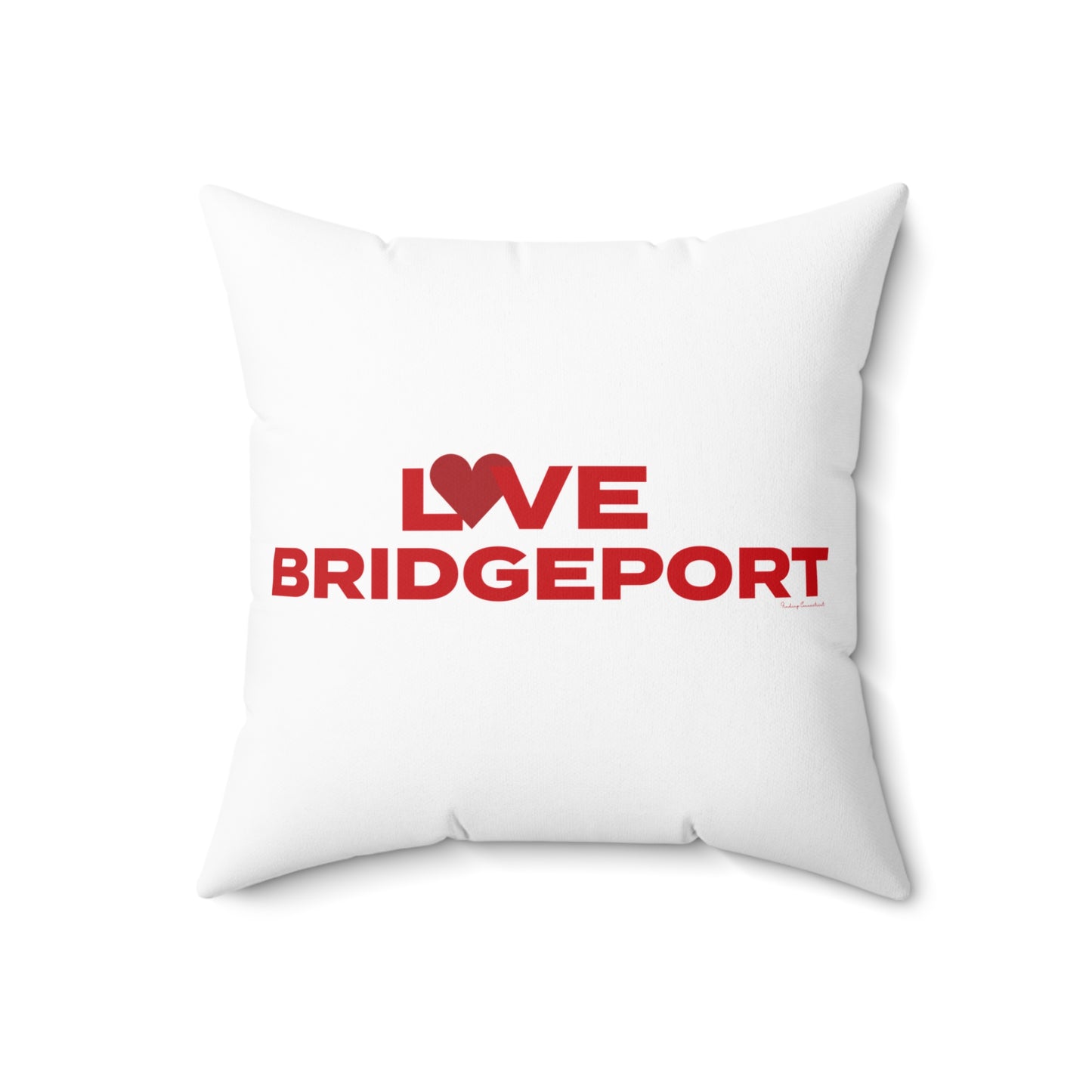 Love Bridgeport Spun Polyester Square Pillow