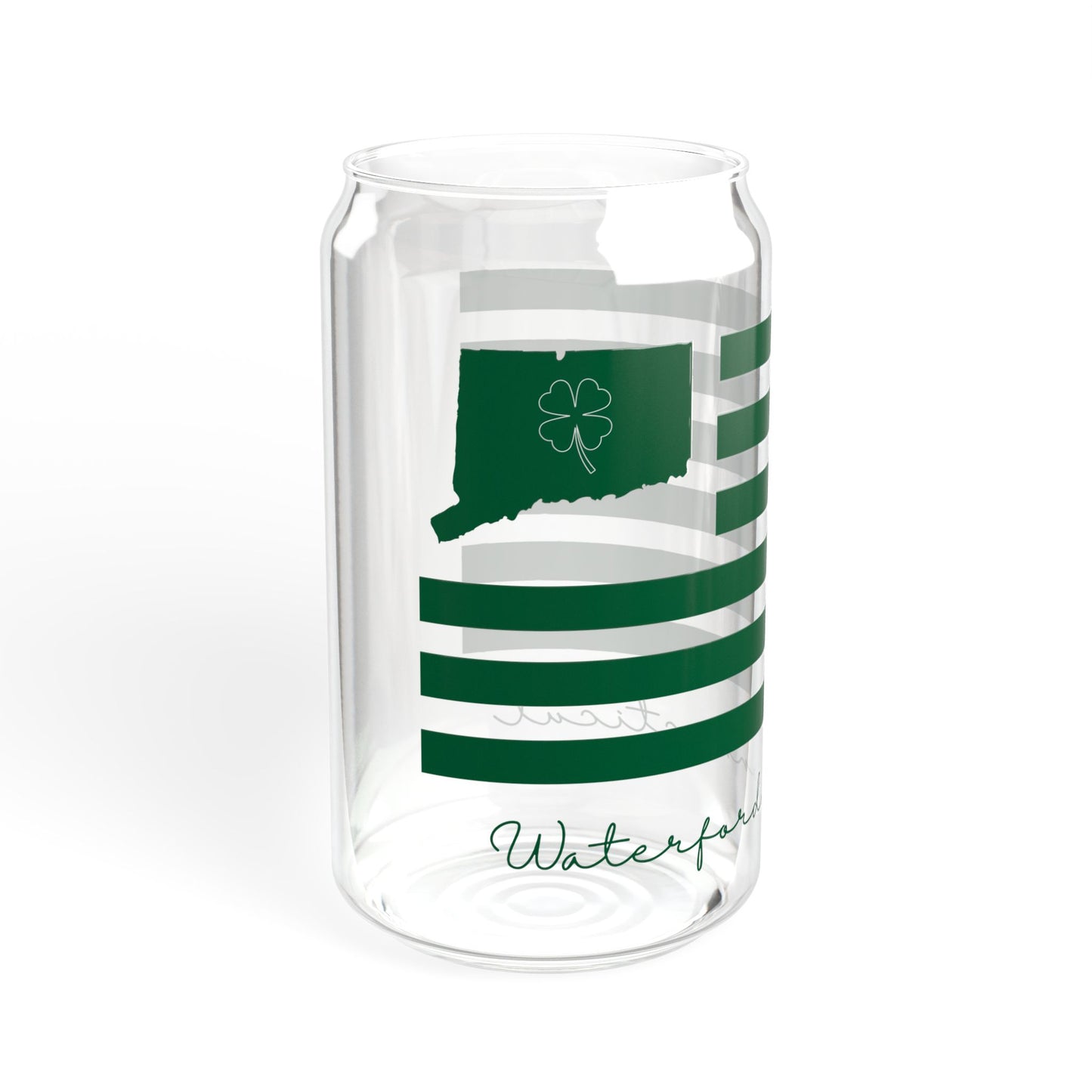 Waterford Connecticut St. Patrick’s Day Flag Sipper Glass, 16oz