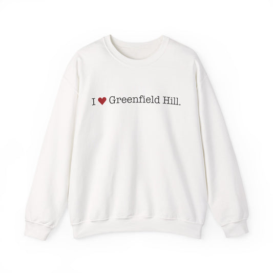 I Heart Greenfield Hill. Unisex Heavy Blend™ Crewneck Sweatshirt