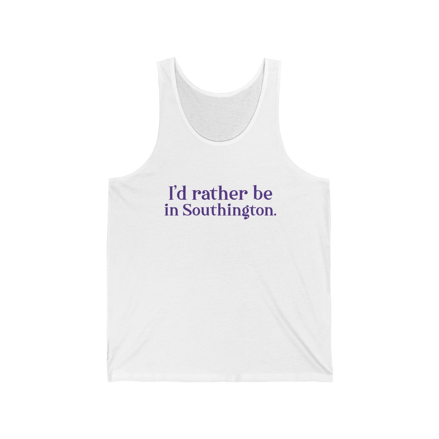 I’d rather be in Southington Unisex Jersey Tank