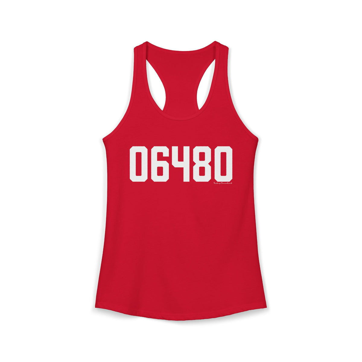 06480 Portland CT Zip Code Women's Ideal Racerback Tank Top