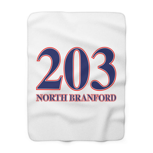 203 North Branford Red White & Blue  Sherpa Fleece Blanket
