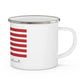 Wolcott Connecticut Flag Enamel Camping Mug