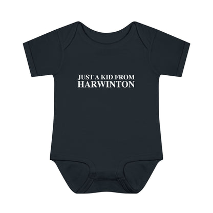 Just a kid from Harwinton Infant Baby Rib Bodysuit