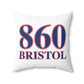 860 Bristol Red, White & Blue Spun Polyester Square Pillow