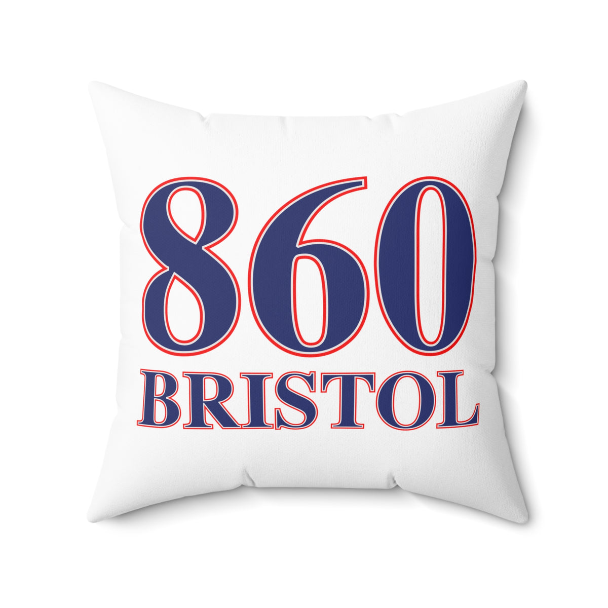 860 Bristol Red, White & Blue Spun Polyester Square Pillow
