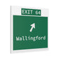 Vintage WCP Exit 64 Sign Matte Canvas, Stretched, 1.25"