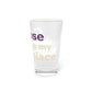 Goose Shows Are My Happy Place - Cream & Purple Pint Glass, 16oz