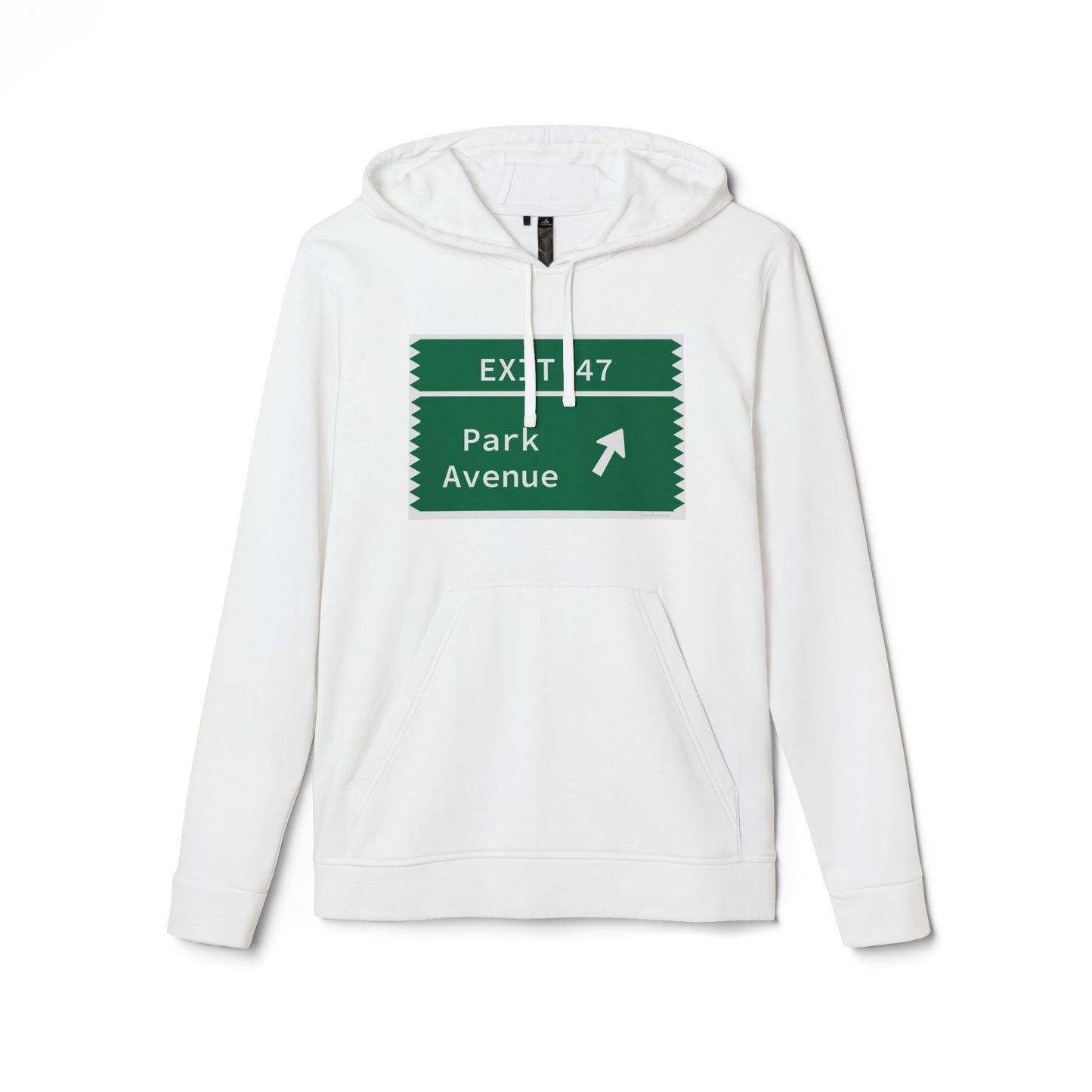 Vintage Merritt Parkway Exit 47 Sign adidas Unisex Fleece Hoodie