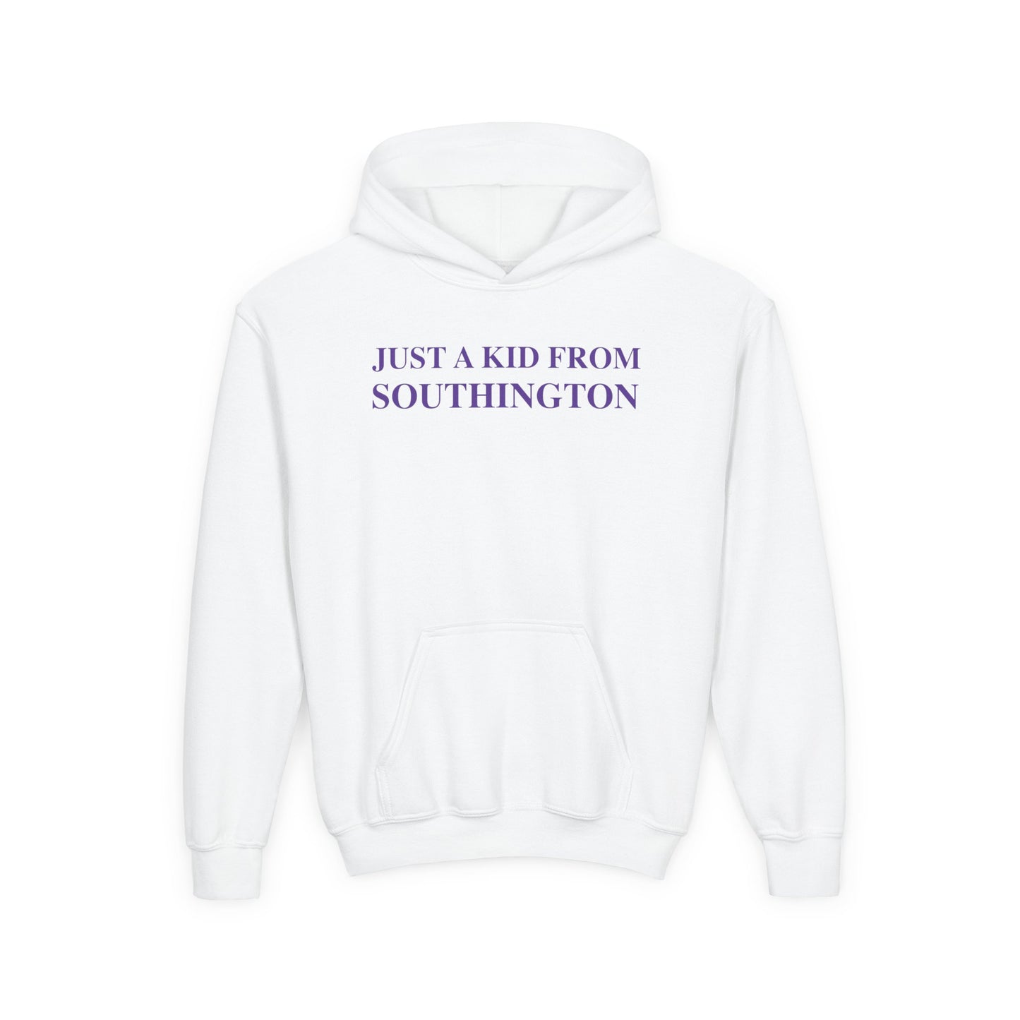 Just a kid from Southington Youth Heavy Blend Hooded Sweatshirt