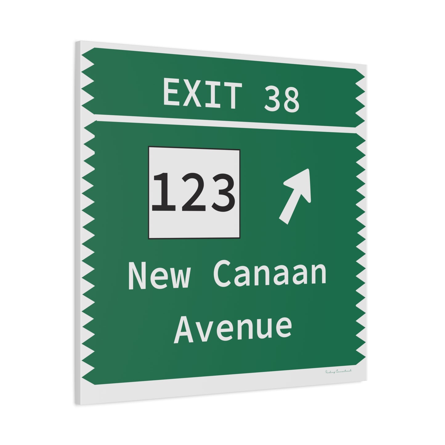 Vintage Merritt Parkway Exit 38 Sign Matte Canvas, Stretched, 1.25"