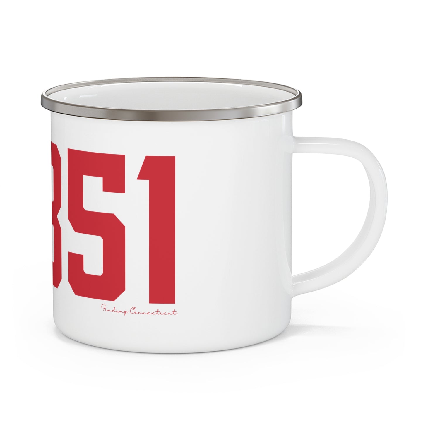 06851 Norwalk Connecticut Zip Code Enamel Camping Mug