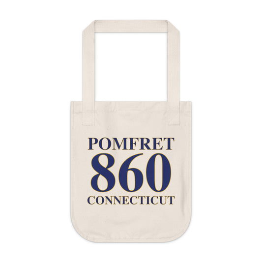 Pomfret 860 Connecticut Organic Canvas Tote Bag