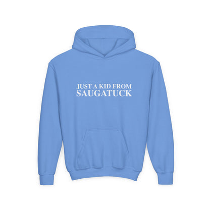 Just a kid from Saugatuck Youth Heavy Blend Hooded Sweatshirt
