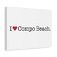 I Heart Compo Beach. Matte Canvas, Stretched, 1.25"