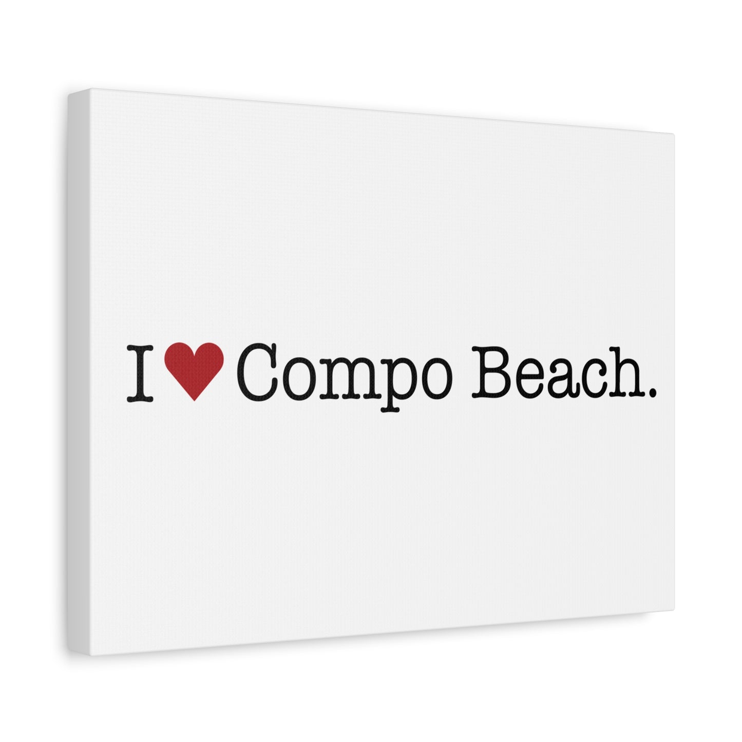 I Heart Compo Beach. Matte Canvas, Stretched, 1.25"