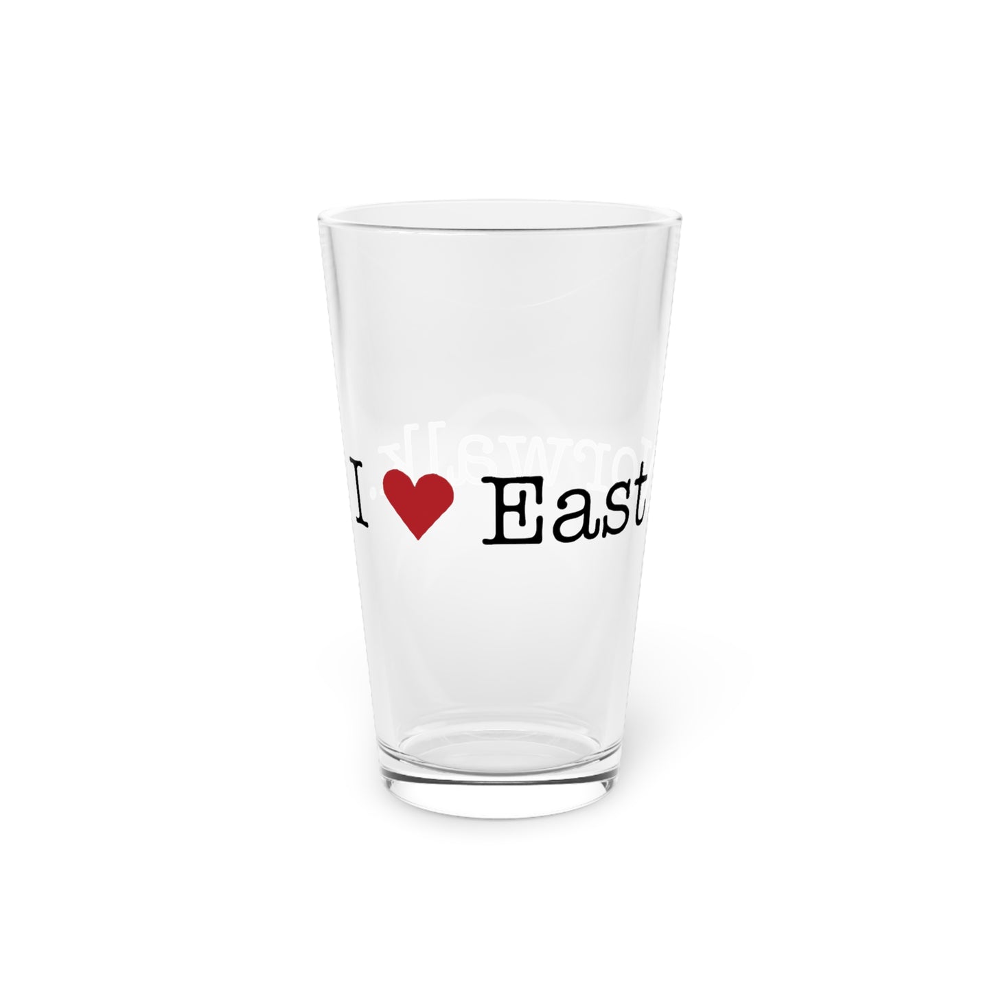 I Heart East Norwalk. Pint Glass, 16oz