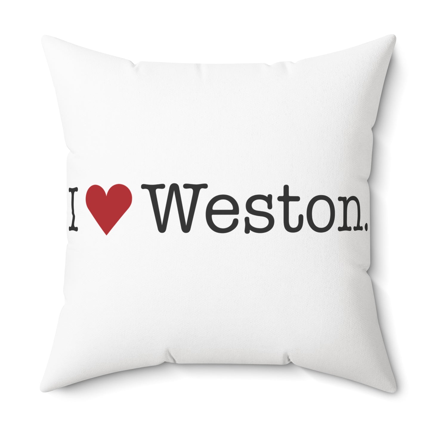 I Heart Weston. Spun Polyester Square Pillow