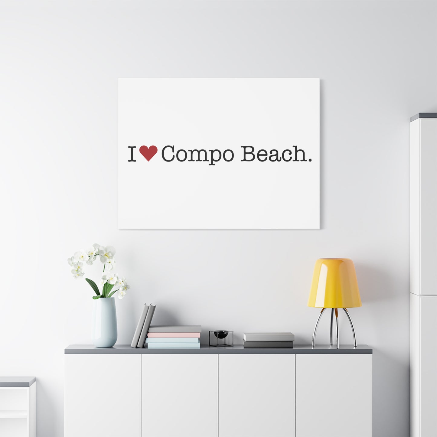 I Heart Compo Beach. Matte Canvas, Stretched, 1.25"