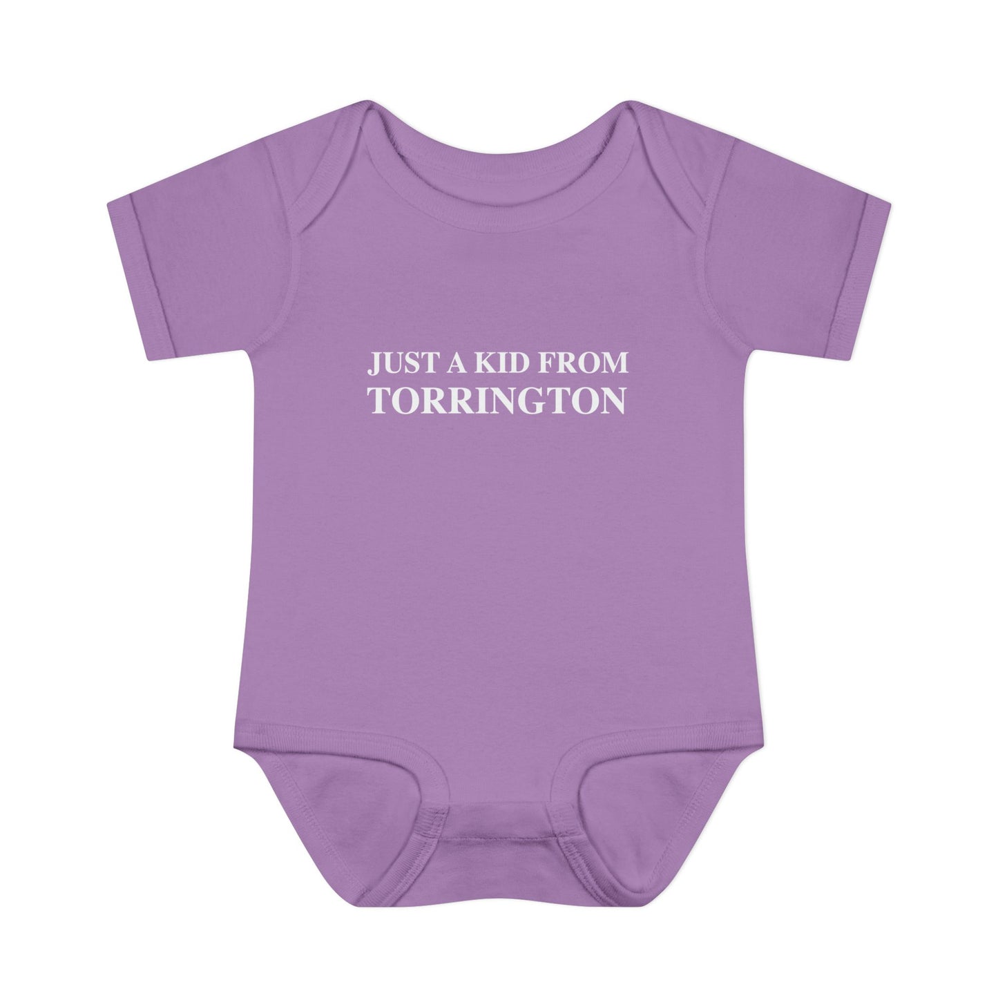 Just a kid from Torrington Infant Baby Rib Bodysuit