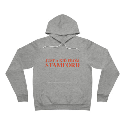 Just a kid from Stamford Unisex Sponge Fleece Pullover Hoodie