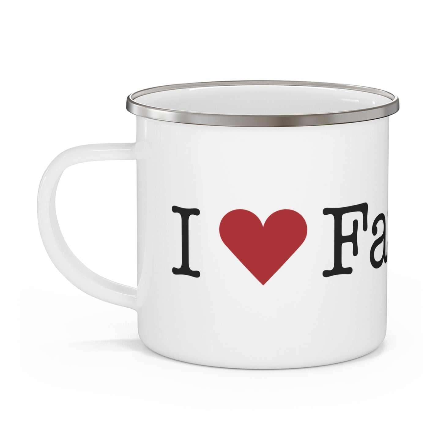 I Heart Fairfield. Enamel Camping Mug