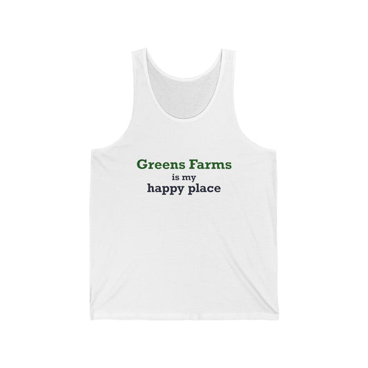 Greens Farms is my Happy Place Unisex Jersey Tank Top