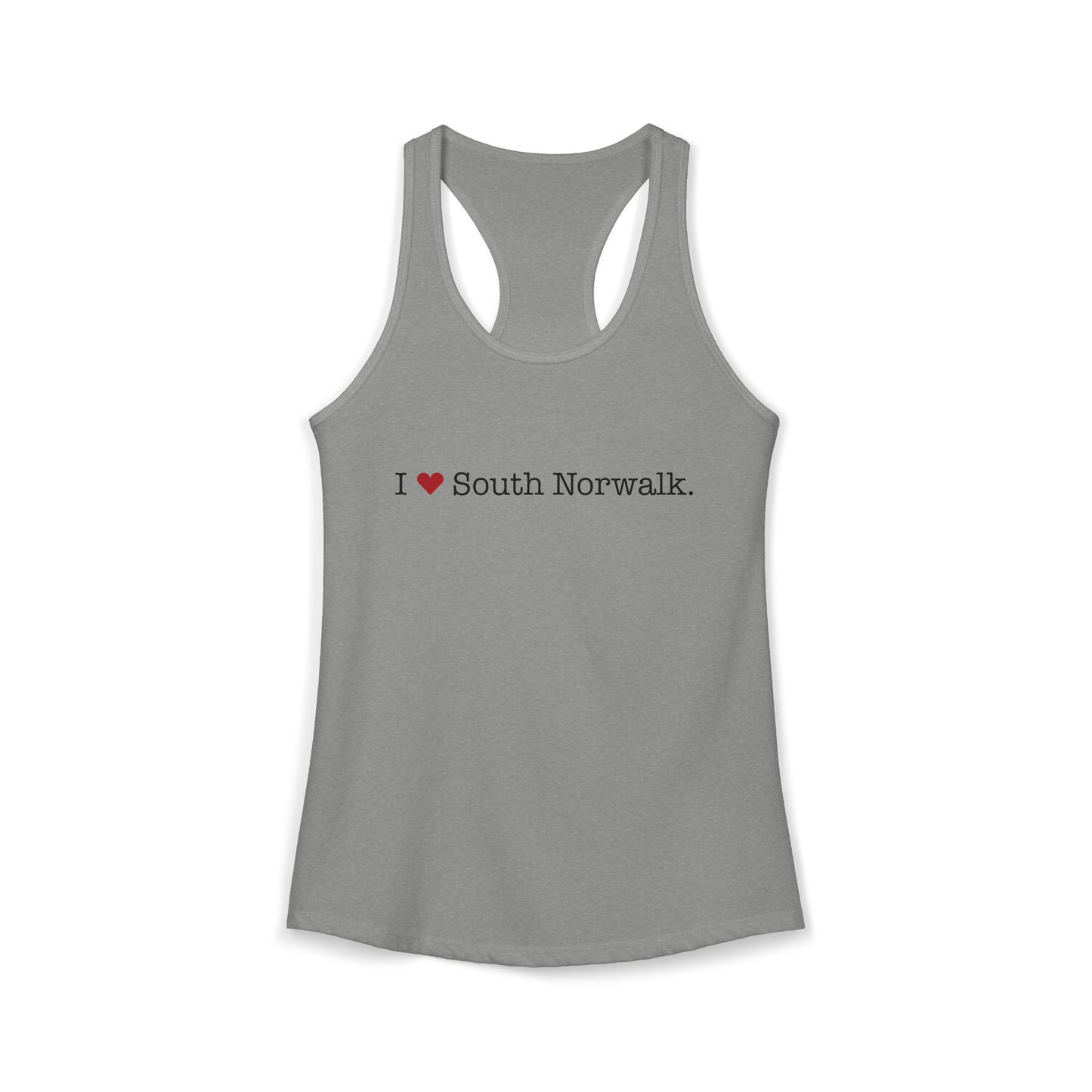 I Heart South Norwalk. Women's Ideal Racerback Tank Top