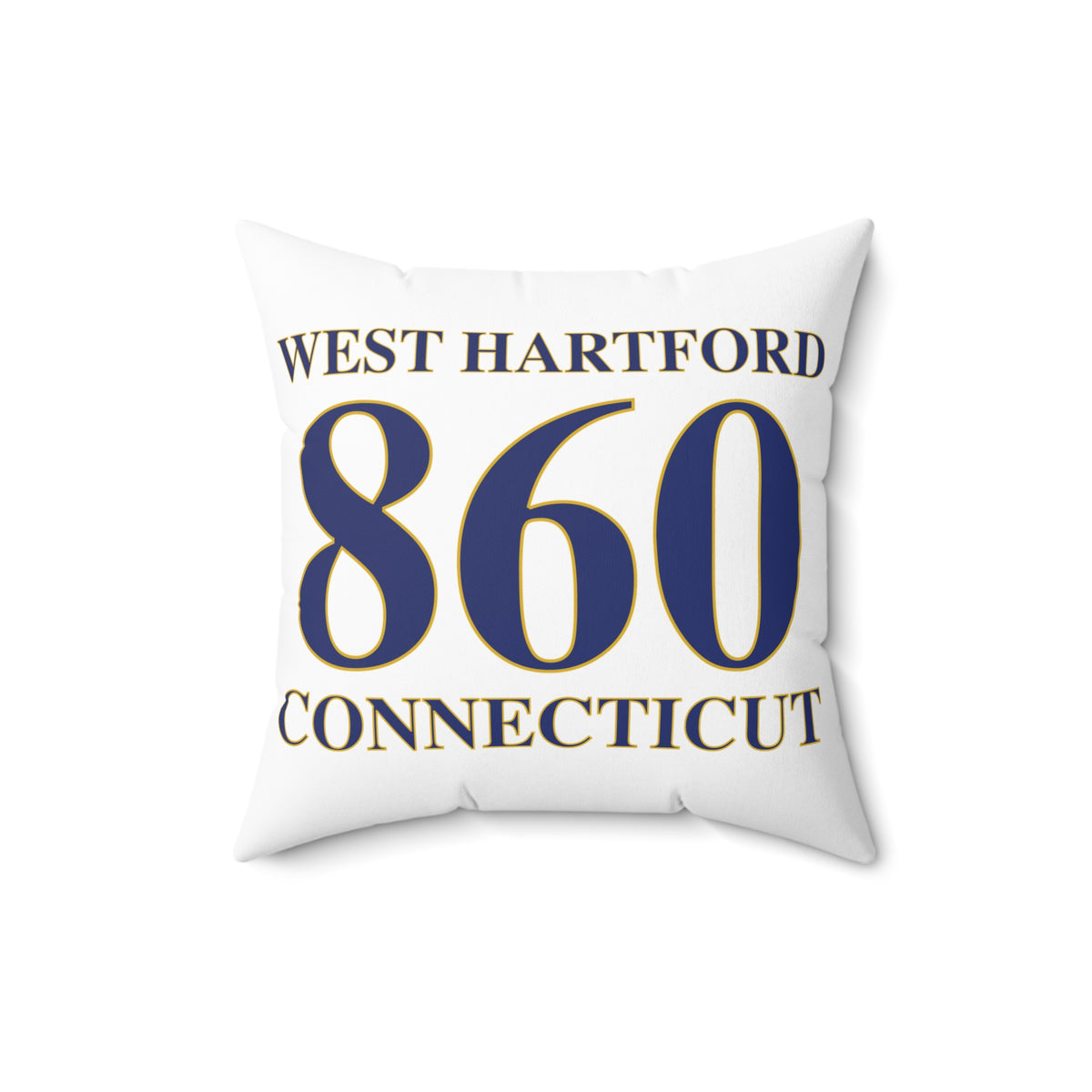 West Hartford 860 Connecticut Polyester Square Pillow