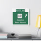 Vintage WCP Exit 60 Sign Matte Canvas, Stretched, 1.25"