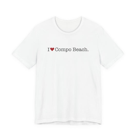 I Heart Compo Beach. Unisex Jersey Short Sleeve T-Shirt
