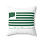 Deep River Connecticut St. Patrick’s Day Flag Spun Polyester Square Pillow